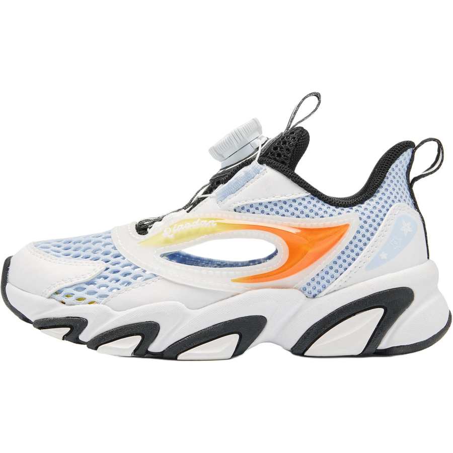 QIAODAN Slip Resistant Abrasion Resistant Low top Kids Lifestyle Shoes Blue White Children Aged 3 7 Years Old