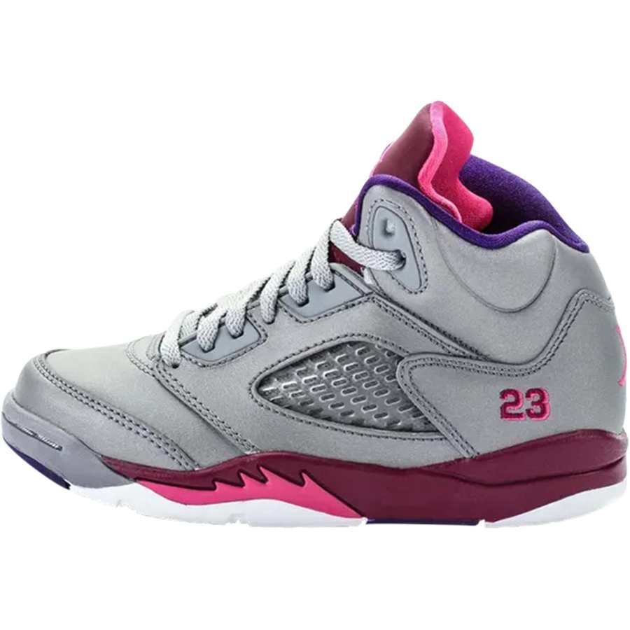 Jordan Jordan Air Jordan 5 High top Children's Basketball Shoes Gray