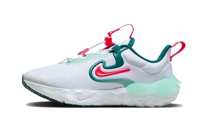 Nike Nike Run Flow Anti kick Low top Kids' Running Shoes White Cyan Children Aged 3 7 Years Old