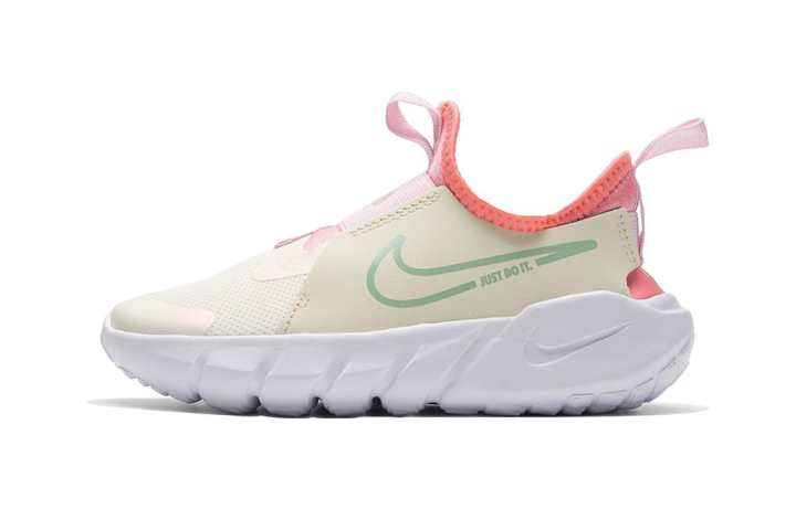 Nike Nike Flex Runner 2 SE Slip Resistant Low top Kids' Running Shoes Green Pink White Children Aged 3 7 Years Old