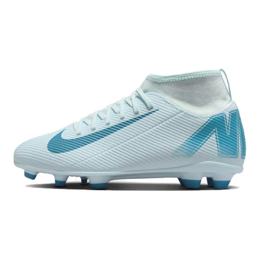 Nike Nike Mercurial Superfly 10 Synthetic Leather Abrasion Resistant Mid top Kids' Soccer Shoes Blue Kids'