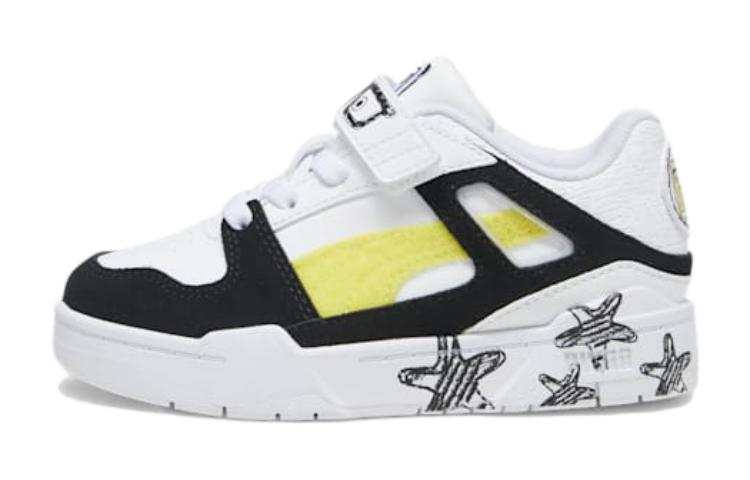 PUMA SPONGEBOB SQUAREPANTS x PUMA X SPONGEBOB Trendy Low top Skateboard Shoes White Black Yellow Kids'
