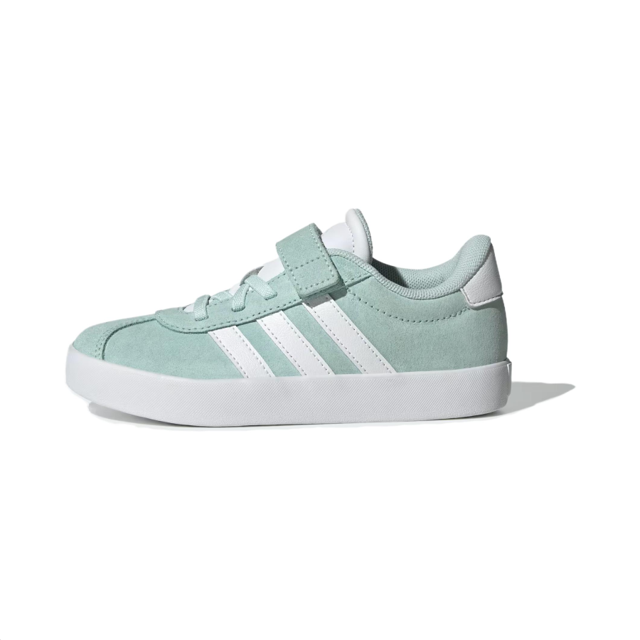 Adidas Adidas Vl Court Anti Kick And Abrasion Resistant Low top Kids' Skateboarding Shoes Green White