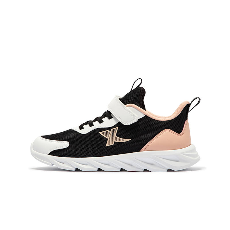 XTEP Running Shoes Black/Special Step White/Oil Gray Pink Teenagers