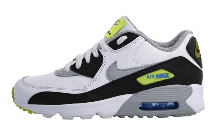 Nike Nike Air Max 90 Cushioning Abrasion Resistant Low top Running Shoes White Black Green Unisex