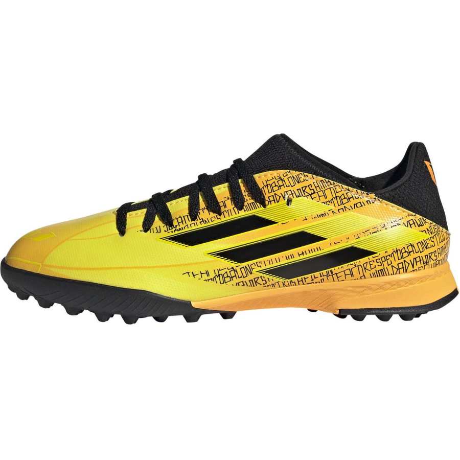 Adidas Speedflow x Adidas Messi Slip Resistant Abrasion Resistant Low top Kids' Soccer Shoes Yellow Teenagers