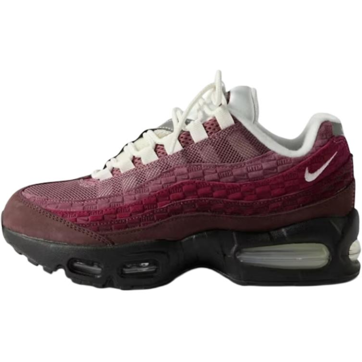 Nike Nike x KITH Air Max 95 Low top Running Shoes Dark Burgundy Unisex