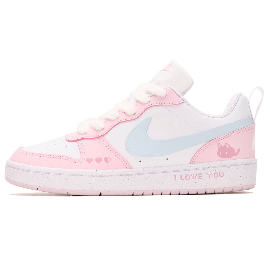 Nike Nike Court Borough Low top Kids' Skateboarding Shoes Pink White Teenagers