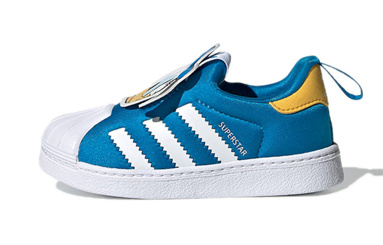 Adidas Originals Disney x Adidas Originals 360 Abrasion Resistant Low top Kids' Skateboarding Shoes Blue Children Aged 3 7 Years Old