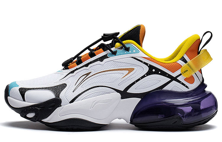 Li-Ning YOUNG Li Ning YOUNG Round Nebula Comfortable Low top Casual Shoes White Black Unisex