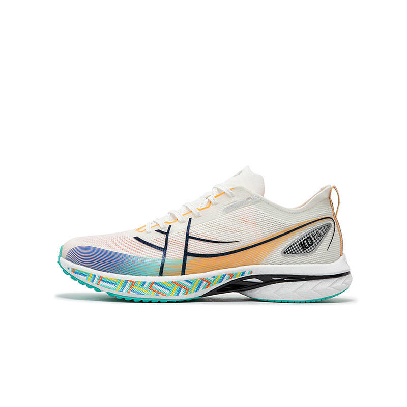 XTEP 100 2.0 Low top Running Shoes Sail White Sweet Orange Color Teenagers