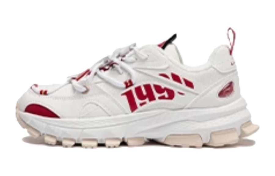 Li-Ning YOUNG Li Ning YOUNG Sports Life Collection Low top Casual Shoes Standard White Bull Red Teenagers