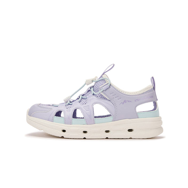 XTEP Slip Resistant And Breathable Low top Children's Sandals Violet Blue Purple Cloud Peak Blue Kids'