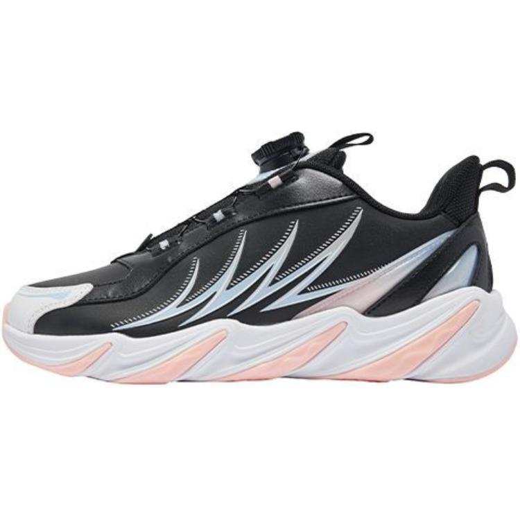QIAODAN Low top Running Shoes Black Pink Teenagers