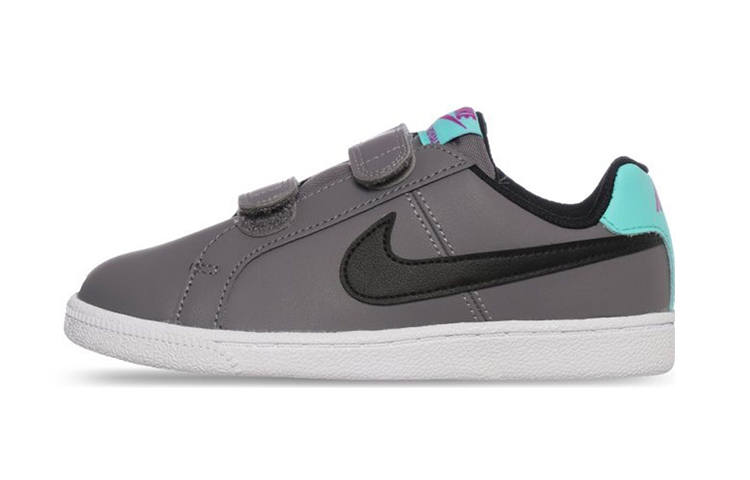 Nike Nike Court Royale Leather Casual Wear resistant And Lightweight Low top Kids' Skateboarding Shoes Gray