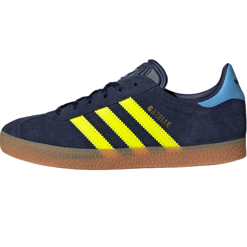 Adidas Originals Gazelle Abrasion Resistant Low top Kids' Skateboarding Shoes Blue Teenagers