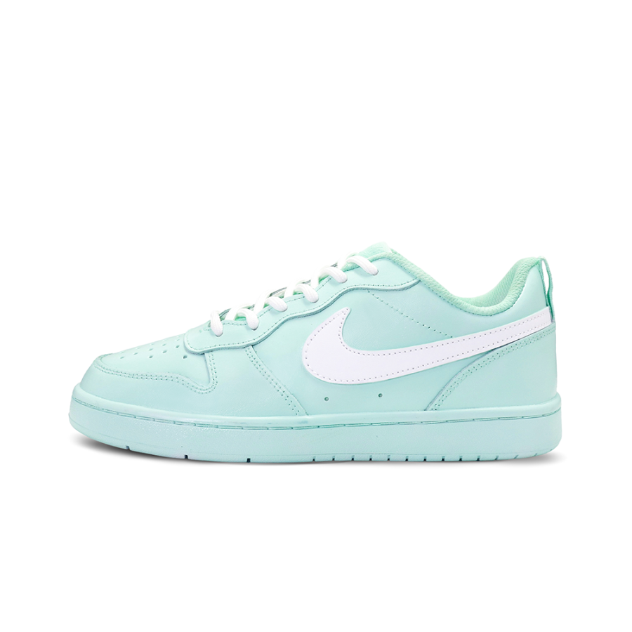 Nike Nike Court Borough Low 2 Leather Lightweight Cushioning Low top Kids' Skateboarding Shoes Blue/White Teenagers