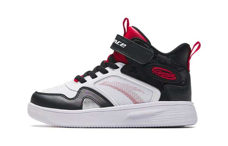 Antakids Anta Slip Resistant Mid top Kids' Skateboarding Shoes Black White Red Children Aged 3 7 Years Old