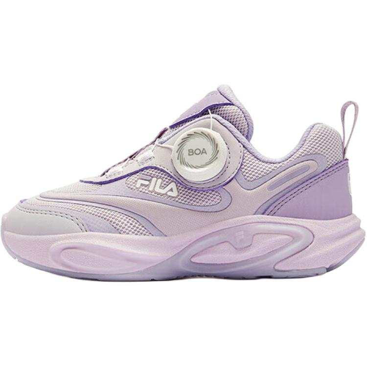 FILA KIDS BOA Slip Resistant Abrasion Resistant Slip Resistant Abrasion Resistant Low top Kids' Running Shoes Purple