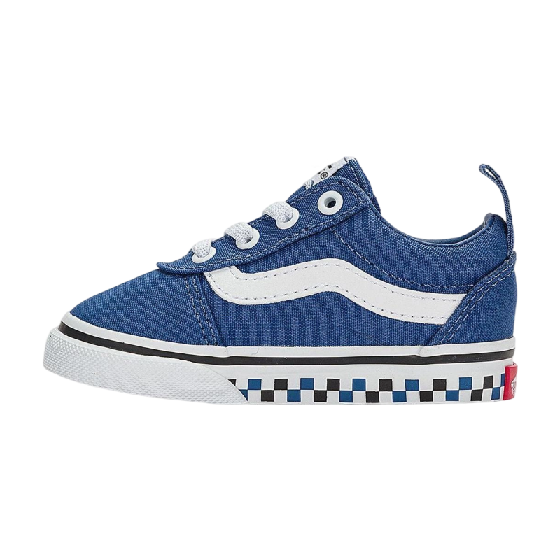 Vans Abrasion Resistant Low top Toddler Shoes Blue White Infant And Toddler