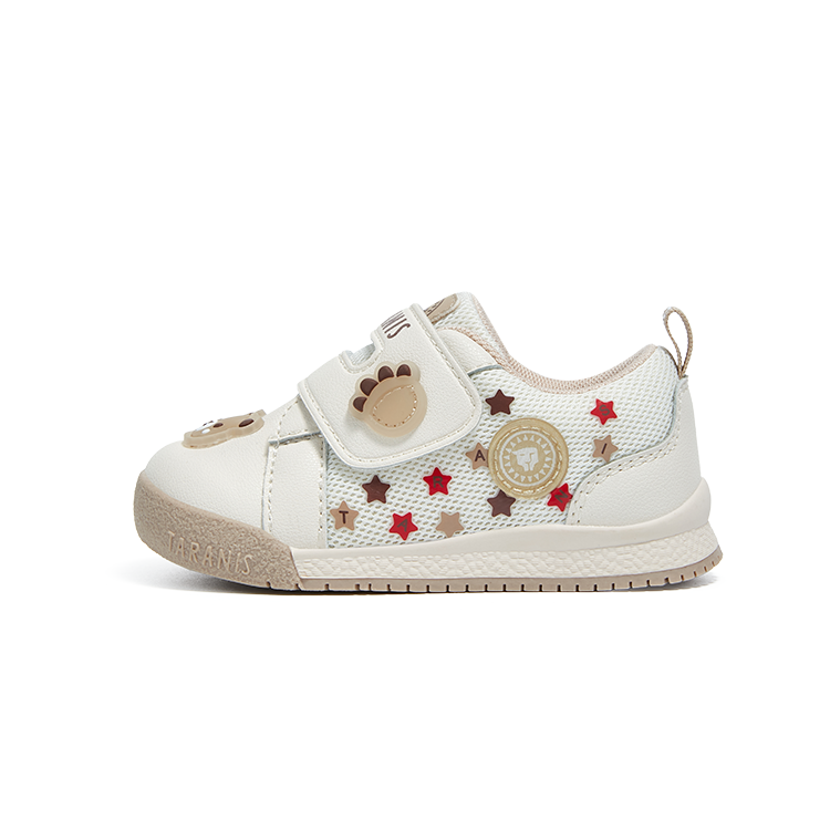 TARANIS Slip Resistant And Breathable Slip Resistant And Breathable Toddler Shoes White/Apricot Infant And Toddler