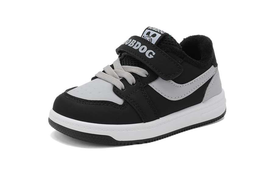 BOBDOG Synthetic Leather Fleece Lined Soft Sole Thermal Anti Kick Anti kick Low top Toddler Shoes Infant And Toddler