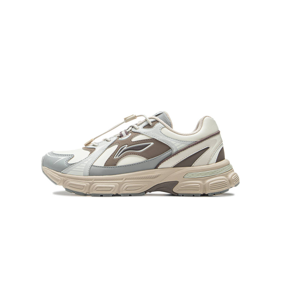 Li-Ning YOUNG Li Ning YOUNG Fashion Slip Resistant Cushioning Abrasion Resistant Rebound Low top Kids Lifestyle Shoes Brown Kids'