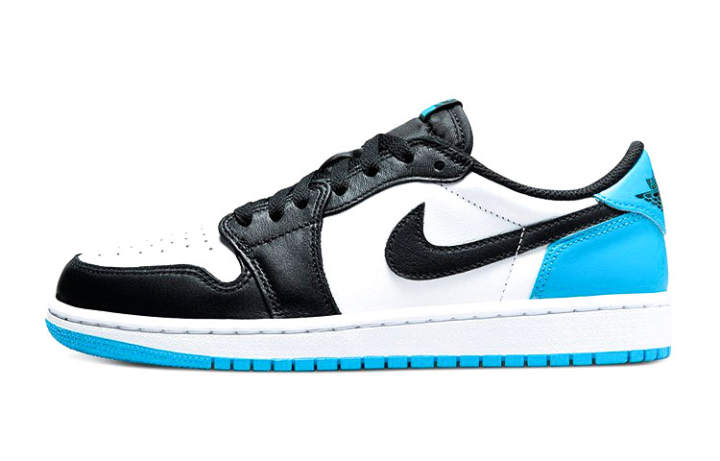 Jordan Jordan 1 Retro Low OG Black Dark Powder Blue GS