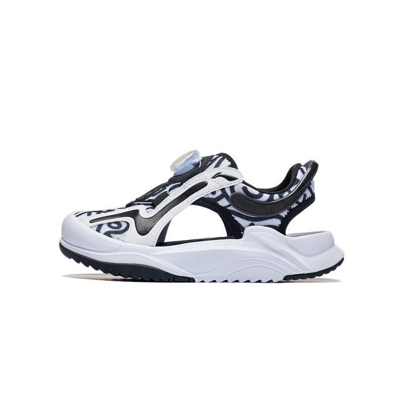 Li-Ning YOUNG Li Ning YOUNG Cyber FLUID Cushioning Rebound Lightweight Slip Resistant Sandal White Black Teenagers