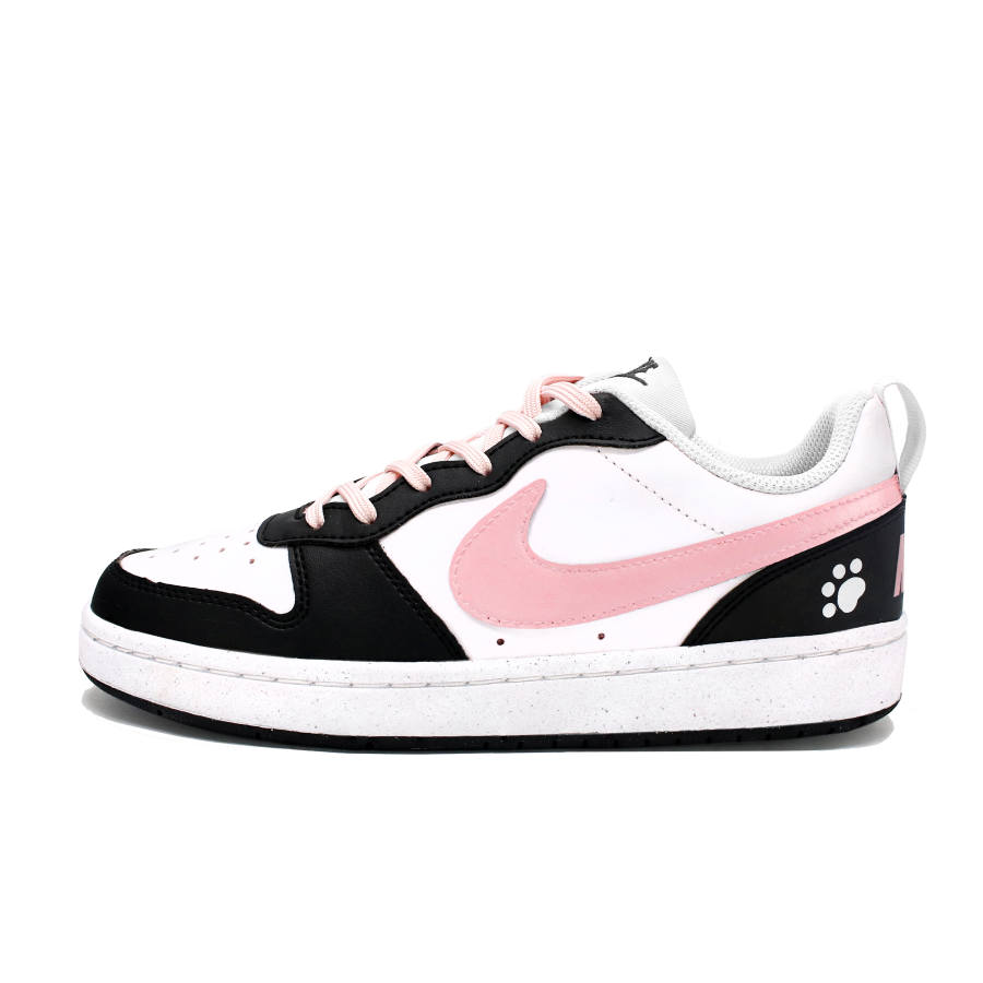 Nike Nike Court Borough Synthetic Leather Slip Resistant Abrasion Resistant Low top Kids' Skateboarding Shoes
