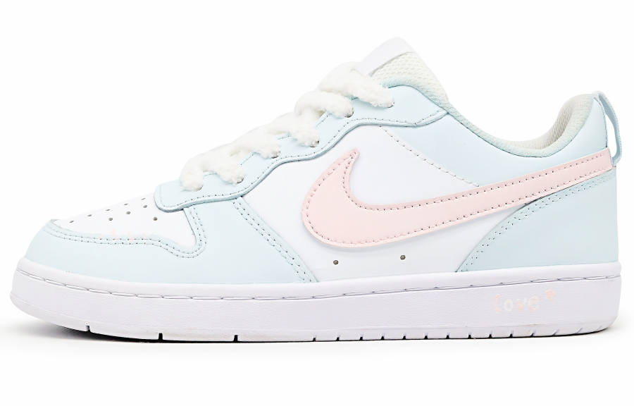 Nike Nike Court Borough Low 2 Low top Kids' Skateboarding Shoes Blue Pink Teenagers