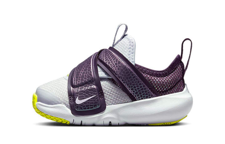 Nike Nike Flex Advance Slip Resistant Cushioning Abrasion Resistant Low top Toddler Shoes White Purple Yellow