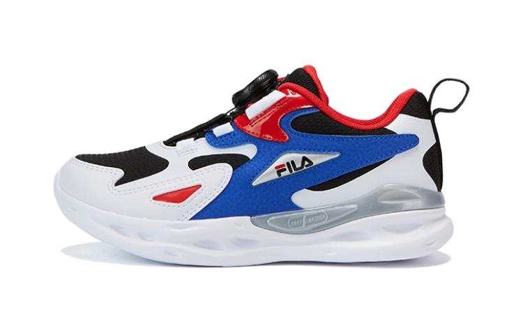FILA KIDS Low top Anti Kick Cushioning Abrasion Resistant Kids' Training Shoes Blue White Children Aged 3 7 Years Old