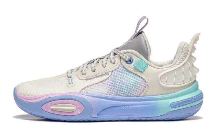 Li-Ning YOUNG Li Ning YOUNG All City 11 YOUNG Slip Resistant Low top Basketball Shoes White Gray Purple Kids'