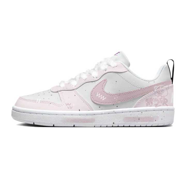 Nike Nike Court Borough Soft Shuttlecock Synthetic Leather Slip Resistant Abrasion Resistant Low top