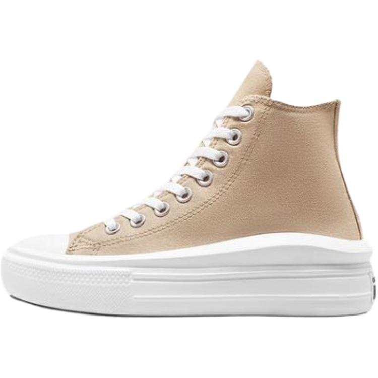 Converse All Star Move High top Kids Canvas Shoes Light Brown Teenagers
