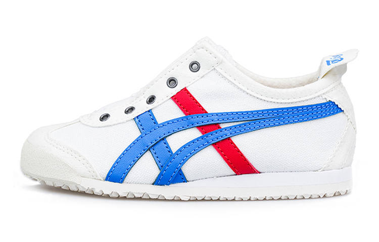 Onitsuka Tiger Mexico 66 Slip on Slip Resistant And Breathable Low top Kids Lifestyle Shoes White Blue