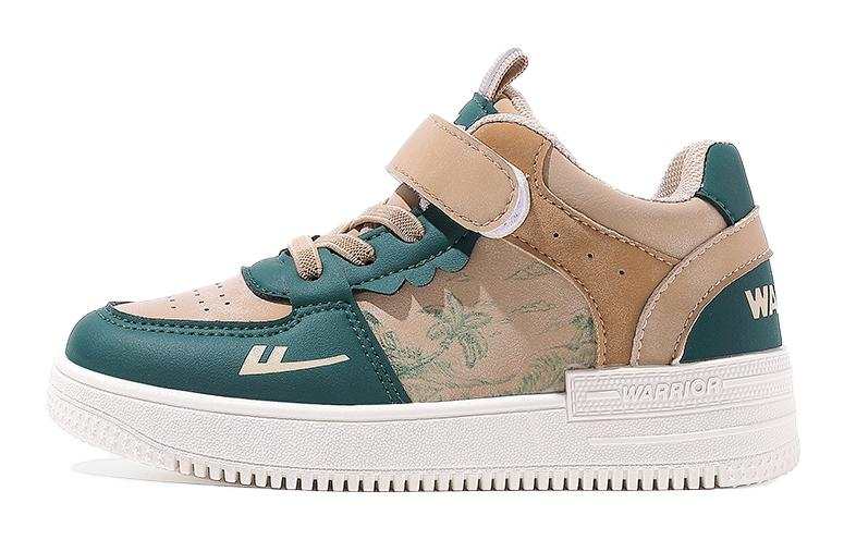 Warrior Comfortable Cushioning Breathable High top Skateboard Shoes Khaki Green Kids'