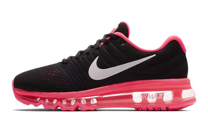 Nike Nike Air Max 2017 Cushioning Abrasion Resistant Low top Running Shoes Black Pink Unisex