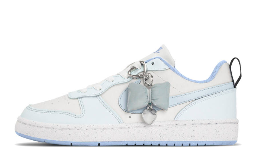 Nike Nike Court Borough Slip Resistant Abrasion Resistant Low top Kids' Skateboarding Shoes Blue White Teenagers
