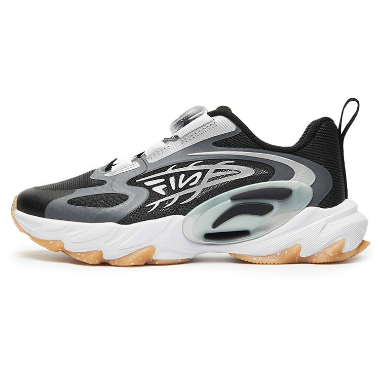FILA KIDS Fabric Lightweight Cushioning Low top Running Shoes Black/Castle Gray Kids'