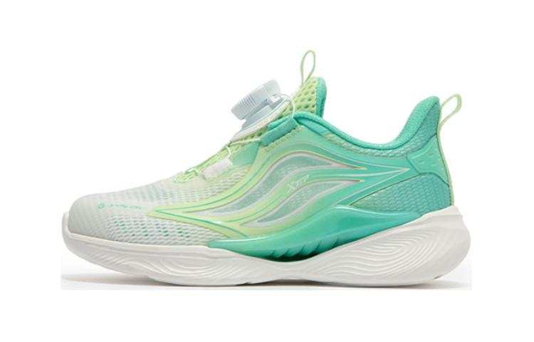 XTEP Qing Feng 5.0 Cushioning Abrasion Resistant Cushioning, Wear Resistant Low top Kids' Running Shoes Green