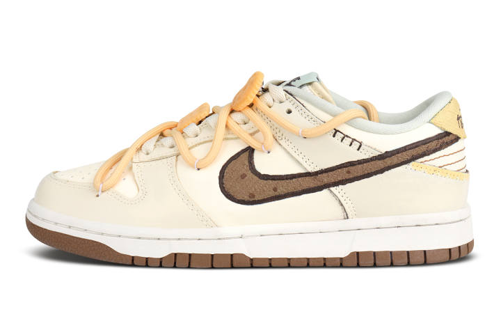 Nike Nike Dunk Custard Cookies Low top Kids' Skateboarding Shoes Ecru Teenagers