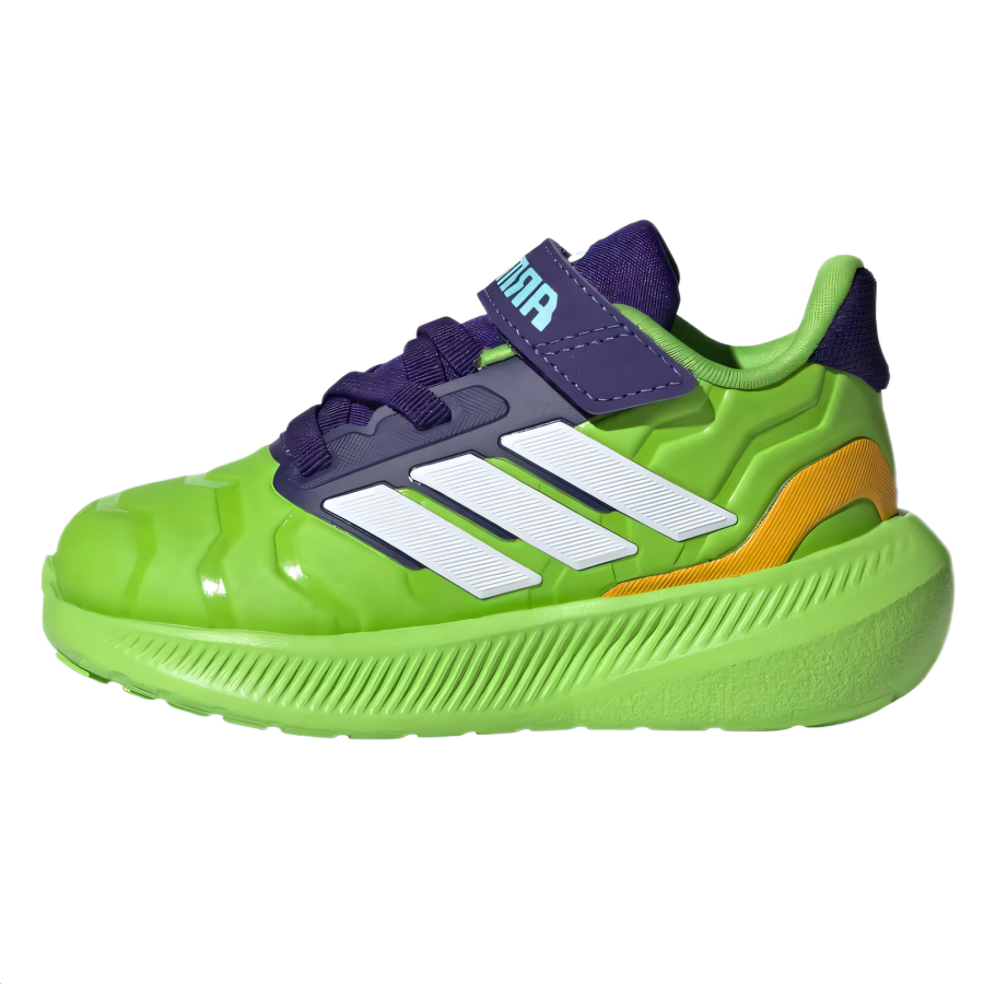 Adidas MARVEL x Adidas RUNFALCON 5 Mid top Toddler Shoes Green White Blue Infant And Toddler