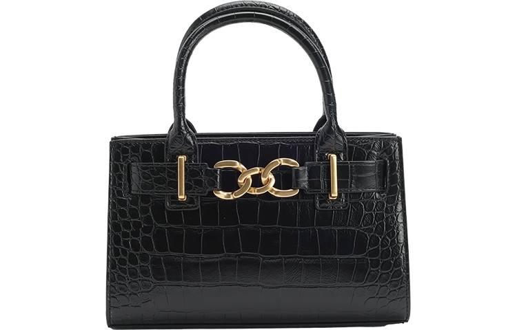URBAN REVIVO Artificial Leather Handbag Regular Women's Black