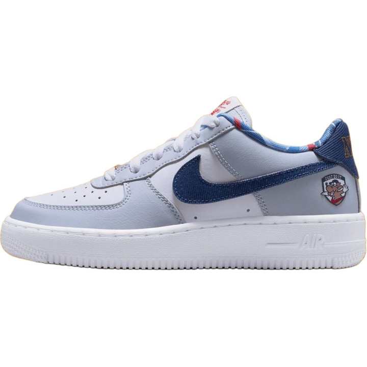 Nike Nike Air Force 1 Low top Kids' Skateboarding Shoes White Blue Kids'