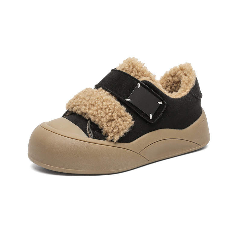 CHAOGONG Thickened And Fleece Lined Soft Sole Children's Cotton Shoes Kids'