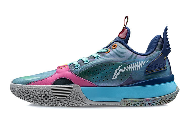 Li-Ning Li Ning All City 10 Slip Resistant Cushioning Abrasion Resistant Low top Basketball Shoes Navy Teenagers