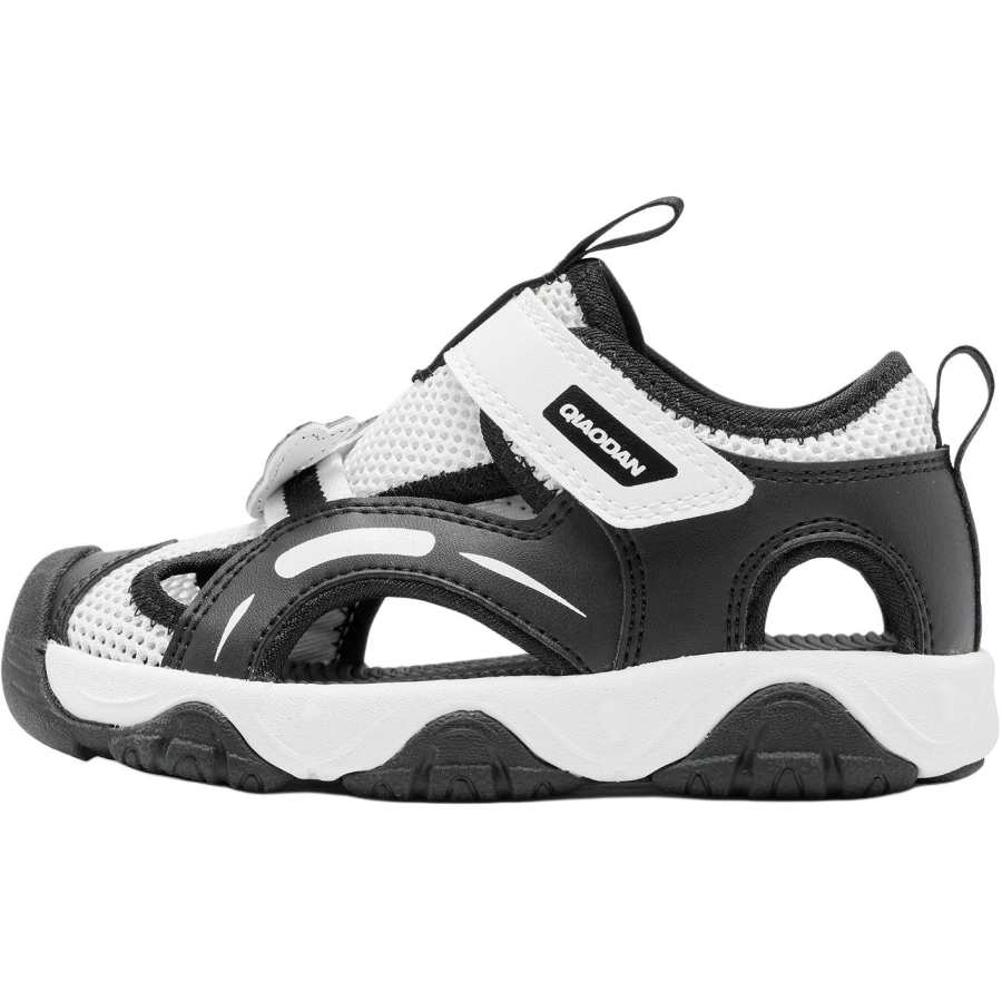 QIAODAN Slip Resistant And Breathable Low top Toddler Shoes Jordan White/Black Infant And Toddler