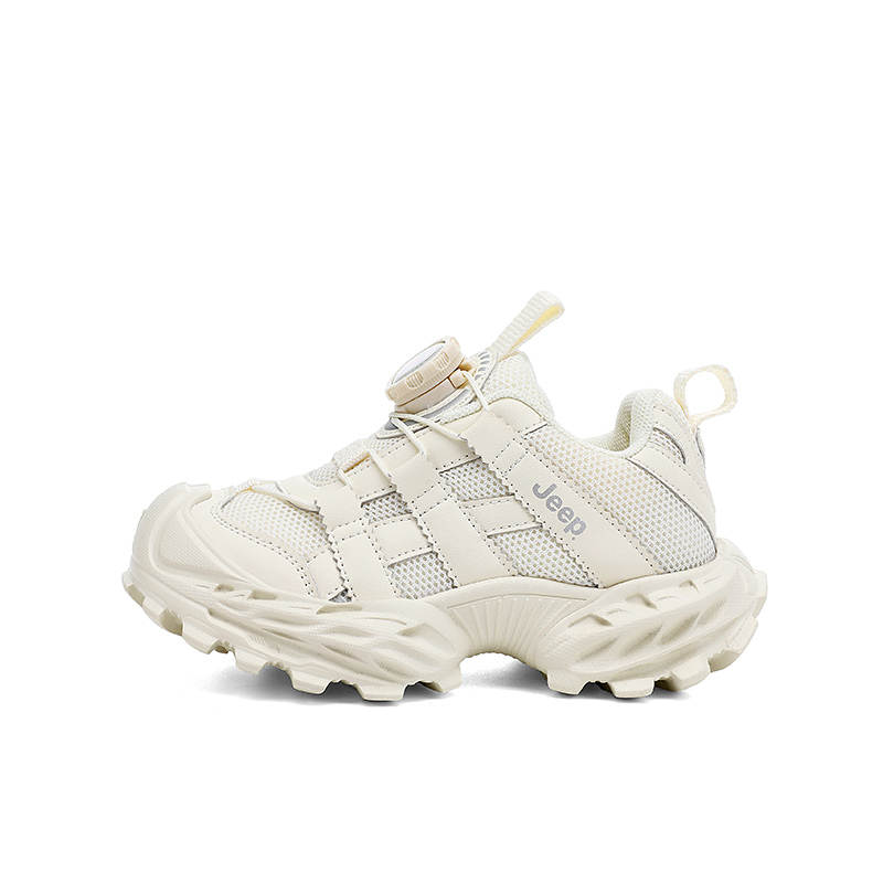 Jeep Slip Resistant Lightweight Cushioning Low top Kids Lifestyle Shoes Ecru Kids'